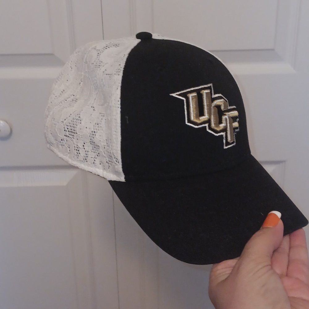 UCF Black and White Lace Cap Women's Snap Back